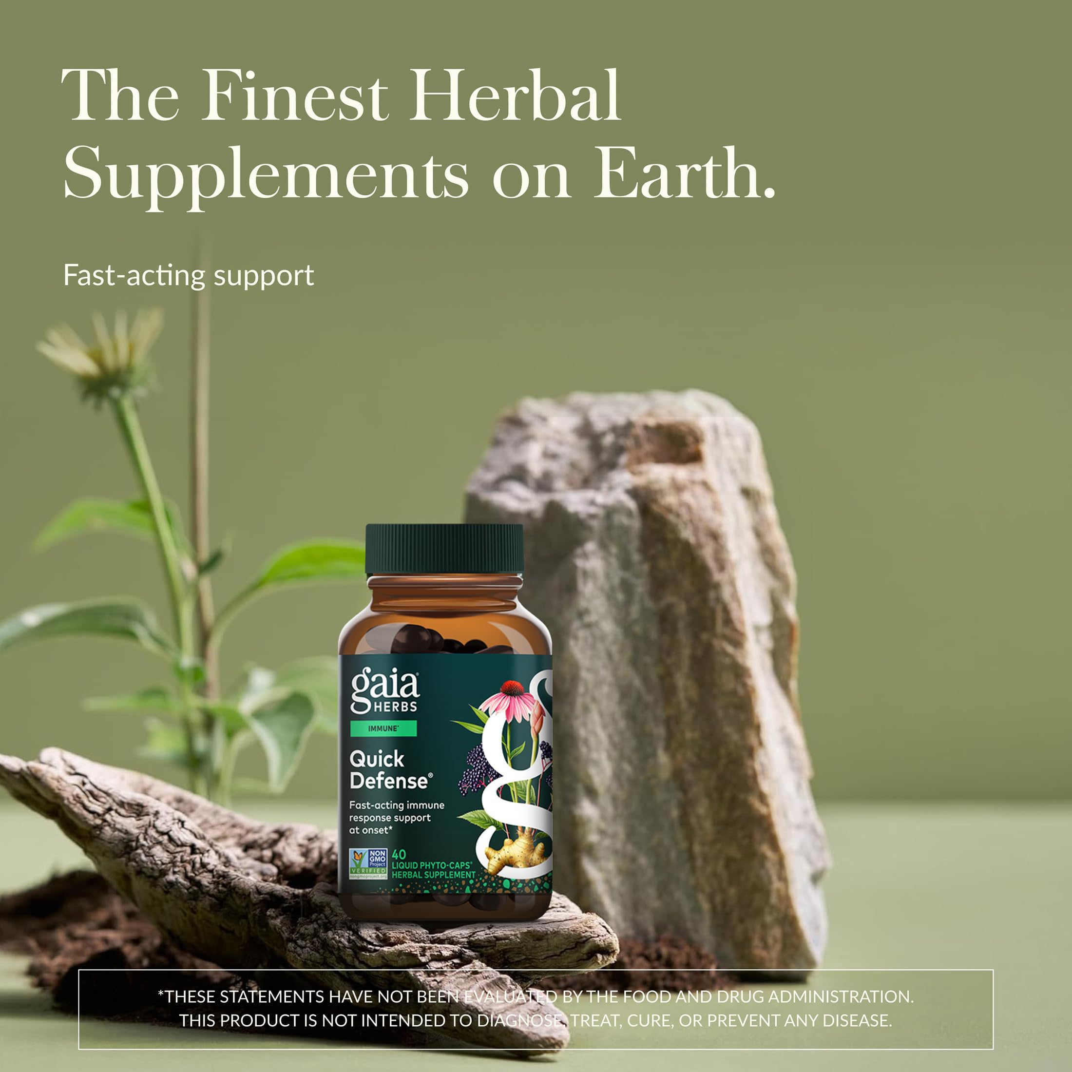 Gaia Herbs etiqueta y contenido nutricional para confianza y transparencia