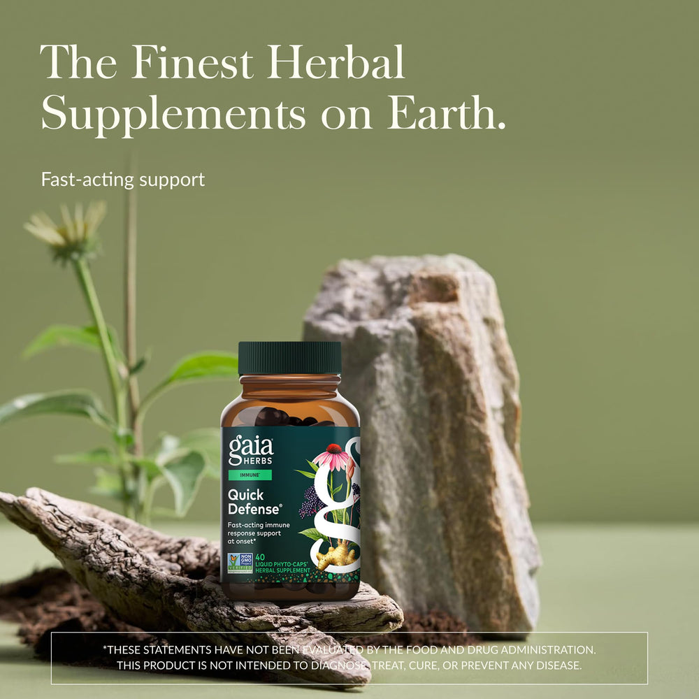 Gaia Herbs etiqueta y contenido nutricional para confianza y transparencia