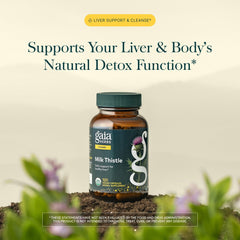 Gaia Herbs etiqueta principal, información clara y beneficios visibles