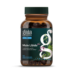 Gaia Herbs frasco delantero mostrando etiqueta y tamaño, confianza en calidad