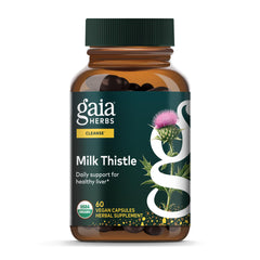 Gaia Herbs frasco al frente mostrando el envase y claridad de la etiqueta