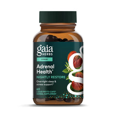 Gaia Herbs frente del empaque mostrando la etiqueta y beneficios