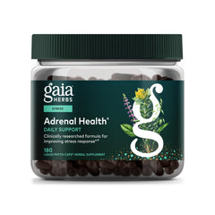 Gaia Herbs frontal del envase mostrando etiqueta y beneficios