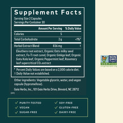 Gaia Herbs hojas de ginkgo, ingrediente clásico para enfoque