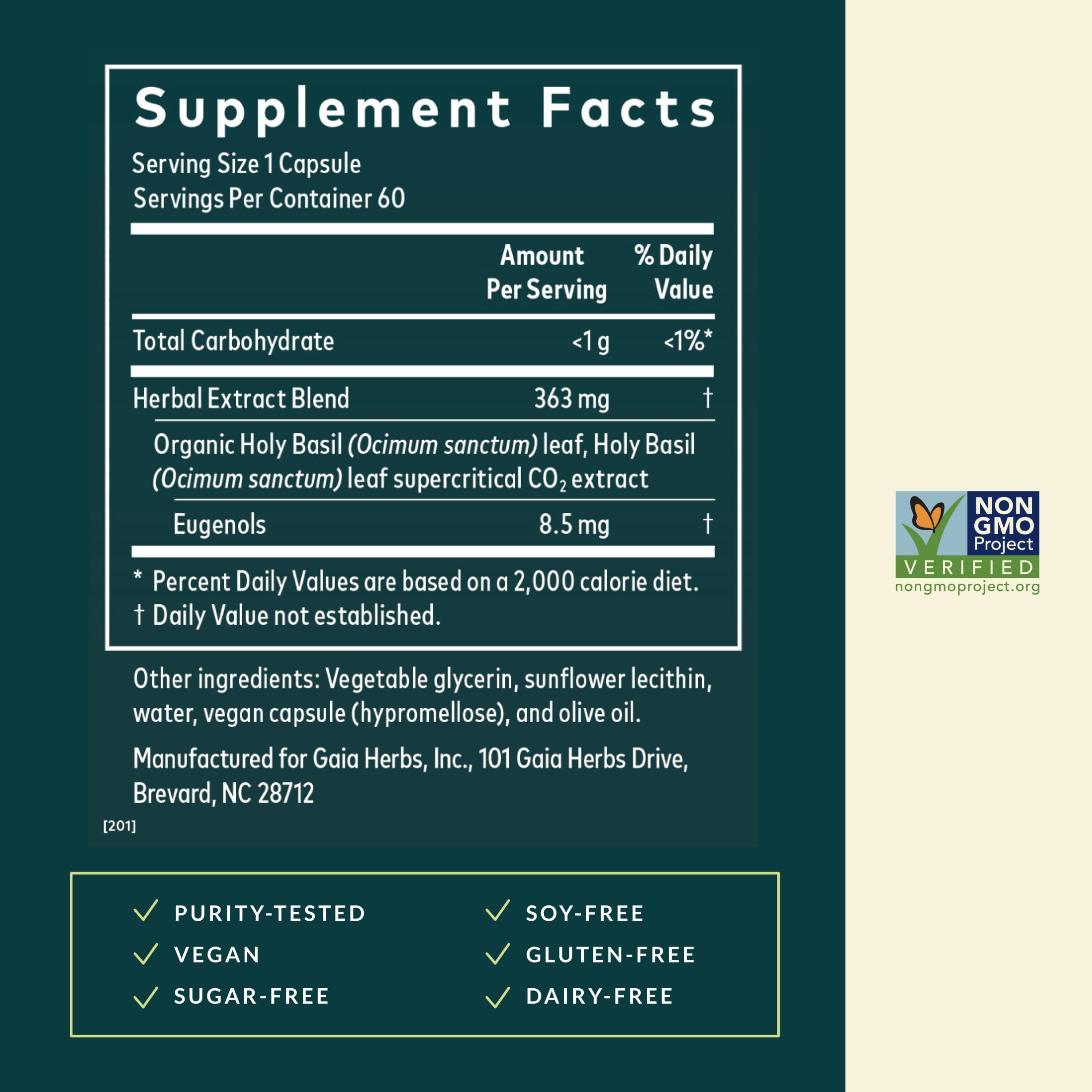 Gaia Herbs primer plano de cápsula líquida para mejor absorción