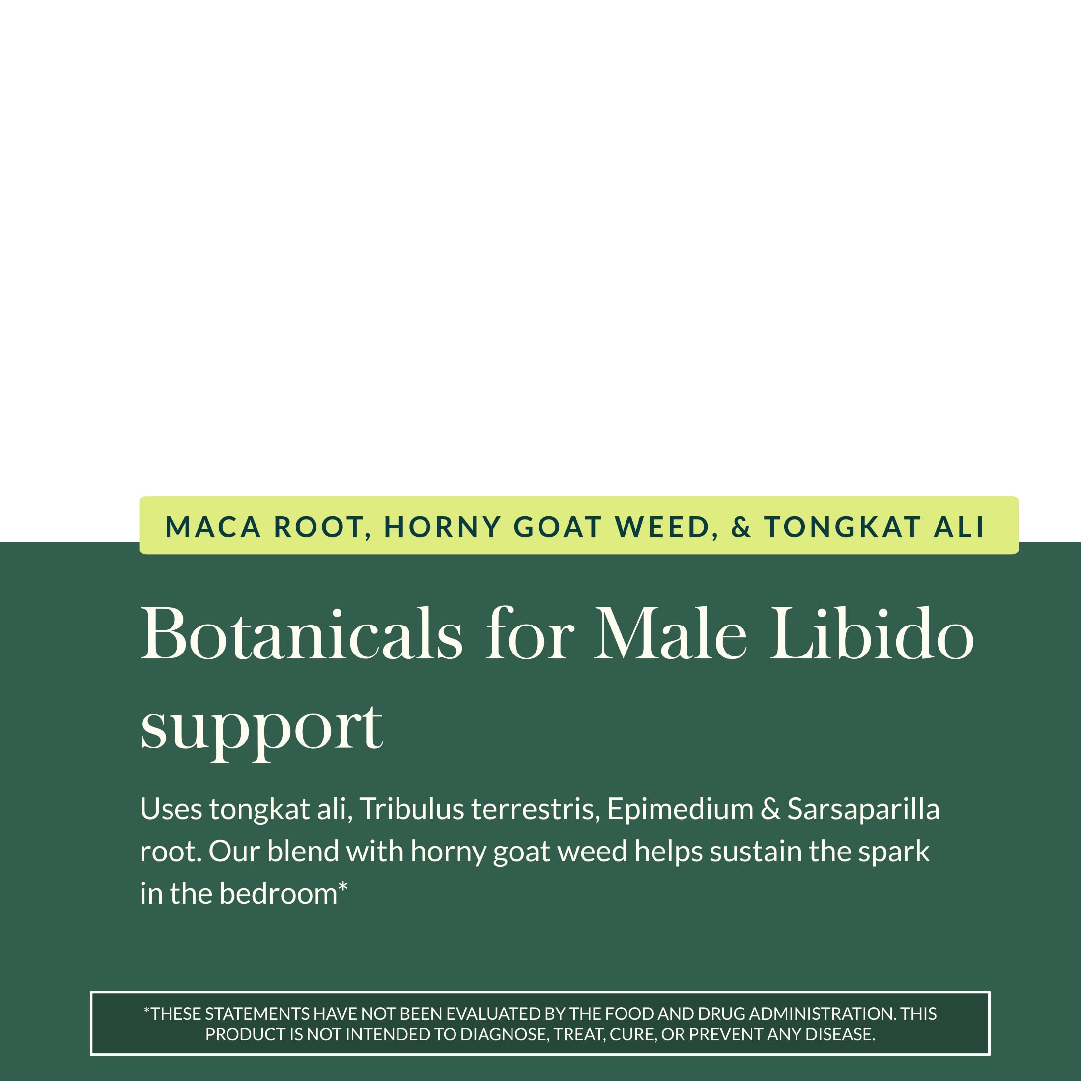 Gaia Herbs ingredientes saw palmetto y horny goat weed para apoyo energético