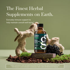Gaia Herbs detalle de textura del jarabe para apreciar concentración y consistencia