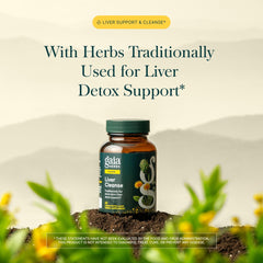 Gaia Herbs etiqueta con lista de ingredientes y garantía de calidad