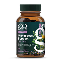Gaia Herbs frasco frontal mostrando etiqueta clara y beneficio apoyo