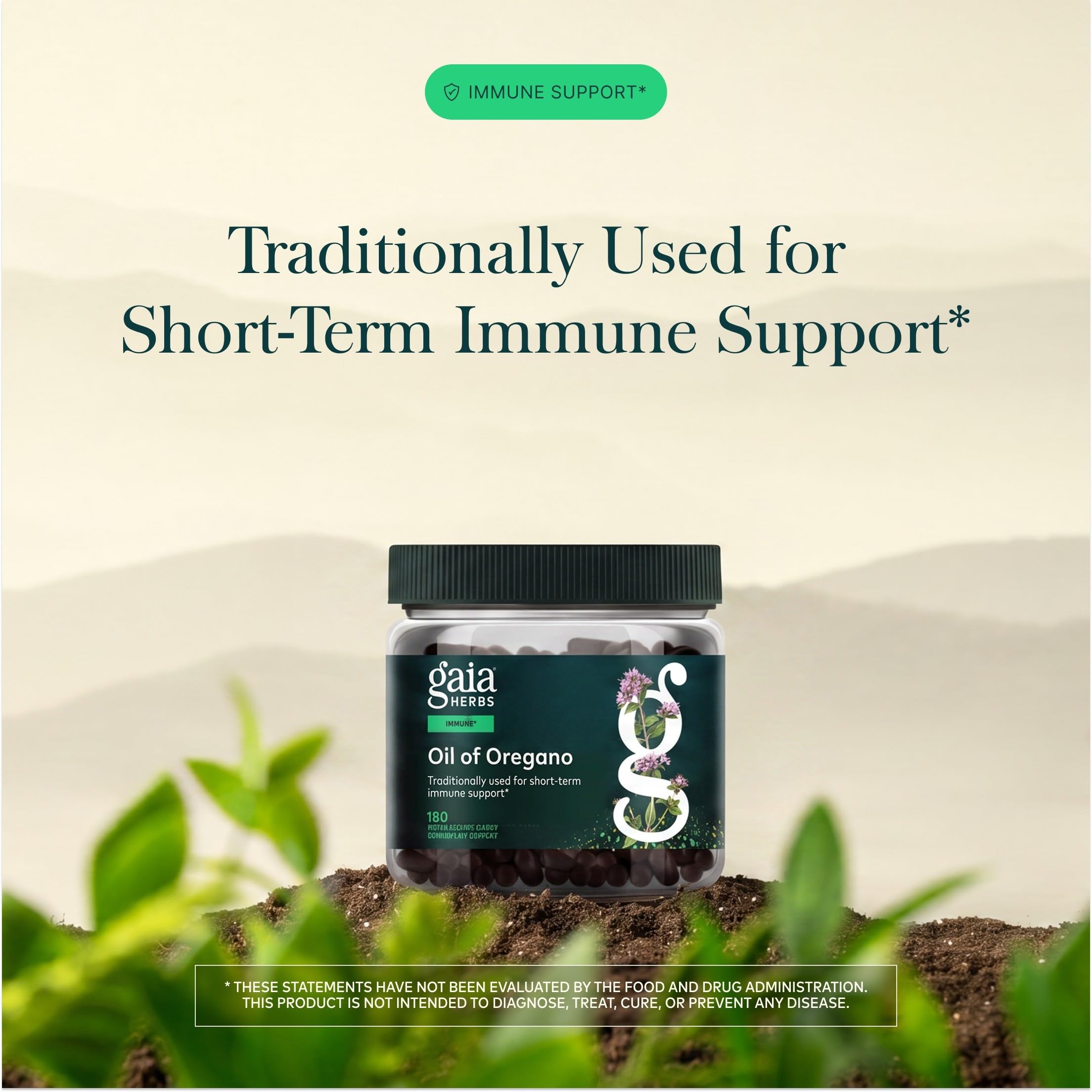 Detalle del aceite de orégano Gaia Herbs que conserva compuestos naturales