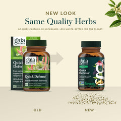 Gaia Herbs frasco con 20 porciones visualizadas para planificación