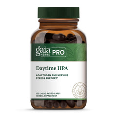 Gaia Herbs Pro frasco frontal mostrando etiqueta y beneficios de energía
