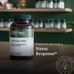 Gaia Herbs PRO etiqueta nutricional ampliada que muestra ingredientes