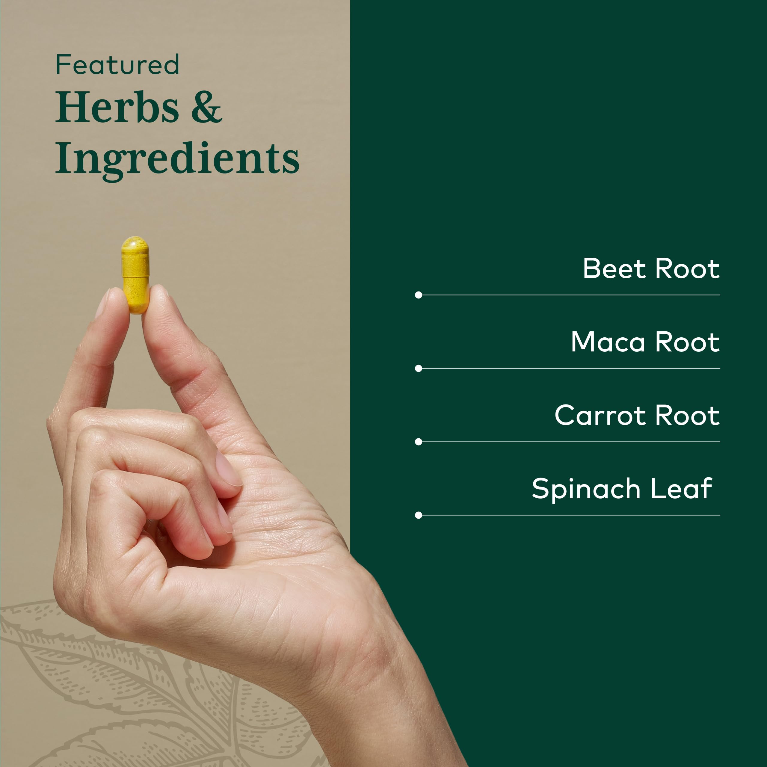 Gaia Herbs PRO etiqueta nutricional legible con información de ingrediente