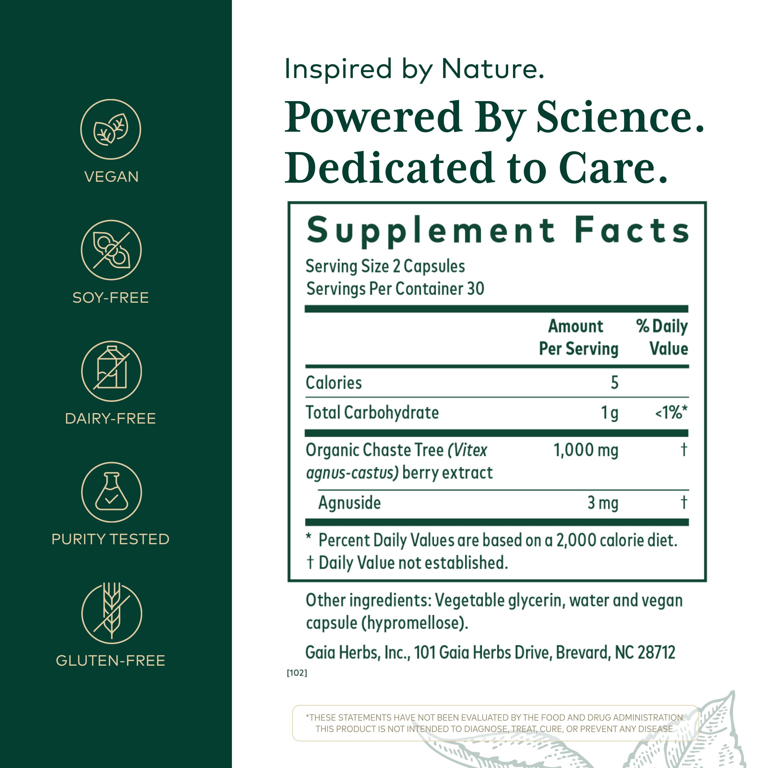 Gaia Herbs PRO cápsula abierta con extracto y facilidad de absorción