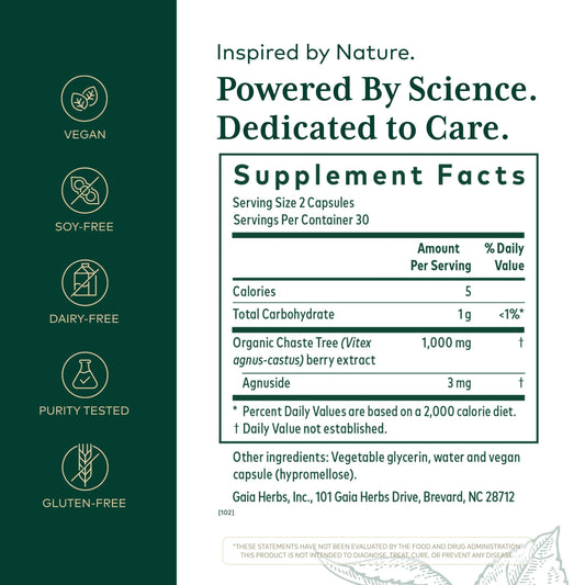 Gaia Herbs PRO cápsula abierta con extracto y facilidad de absorción