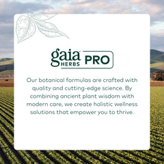 Gaia Herbs PRO comparación de tamaño del frasco para referencia