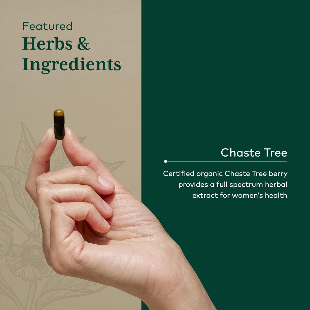Gaia Herbs PRO producto en uso diario junto a un vaso de agua