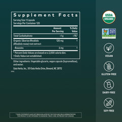 Gaia Herbs cápsula líquida en primer plano para fácil absorción