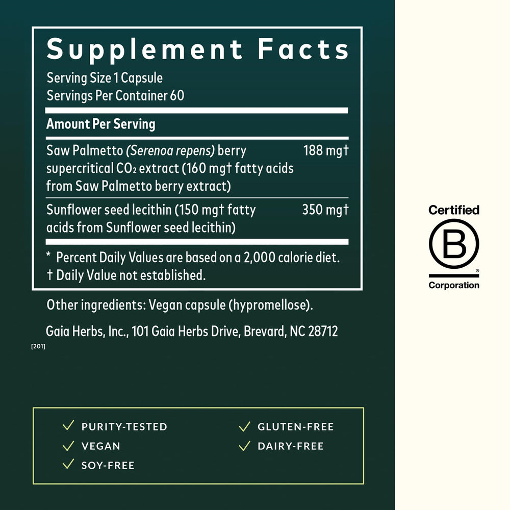 Gaia Herbs cápsula líquida en primer plano indicando mejor absorción