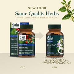 Gaia Herbs etiqueta con ingredientes y certificaciones claras