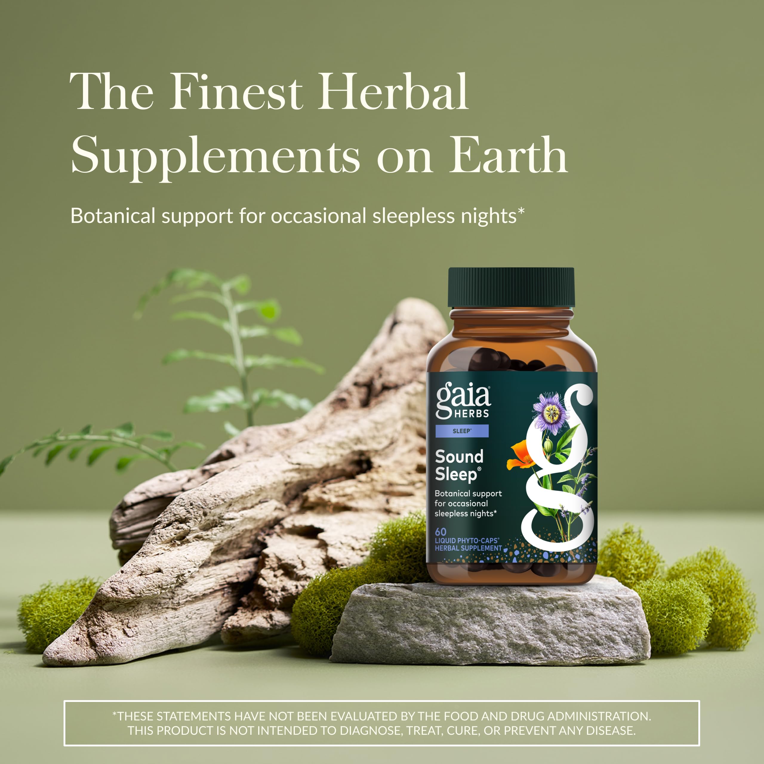 Cápsulas líquidas Gaia Herbs en primer plano, fácil ingestión