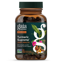 Gaia Herbs frasco frontal mostrando etiqueta y envase beneficios