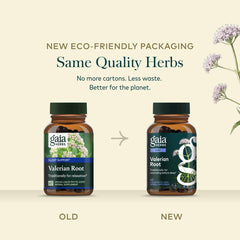 Gaia Herbs raíces de valeriana en campo mostrando origen natural