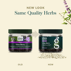 Gaia Herbs 180 cápsulas en frasco abierto mostrando cantidad
