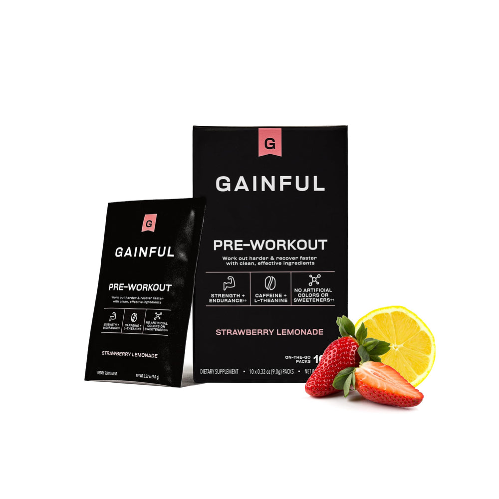 Gainful envase frontal mostrando marca y beneficios para energía