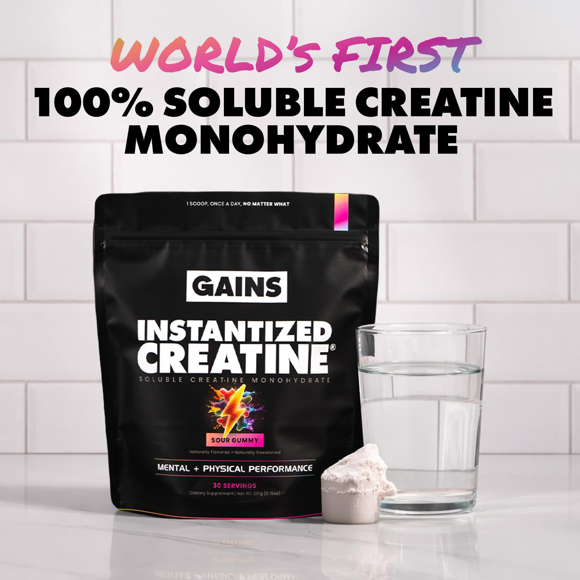 Gains in Bulk creatina monohidrato en polvo, ingrediente puro para fuerza