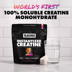Gains in Bulk creatina monohidrato en polvo, ingrediente puro para fuerza