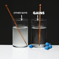 Gains in Bulk mezcla clara en vaso, disolución total y bebida lista