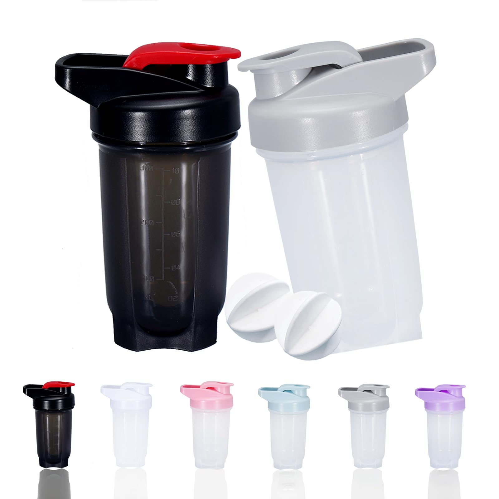 GAISHION vista frontal del set de dos botellas, práctico para llevar