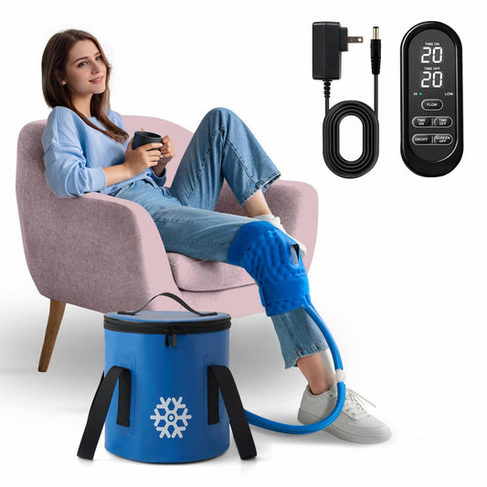 GALINAND vista frontal de la máquina de hielo para rodilla, portátil y compacta