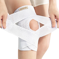 Galvaran rodillera frontal mostrando ajuste y cobertura para soporte seguro