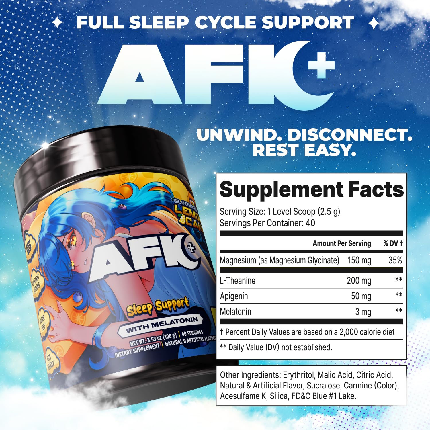 Gamer Supps producto en mesa nocturna mostrando uso relajante antes de acostarse