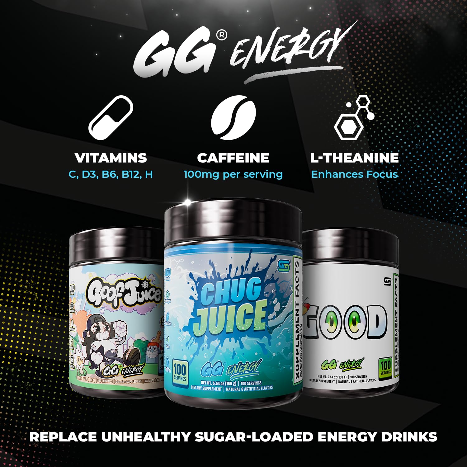 Gamer Supps etiqueta con lista de vitaminas y beneficios visibles