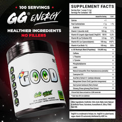 Gamer Supps GG Energy en escena de jugador ofreciendo enfoque prolongado