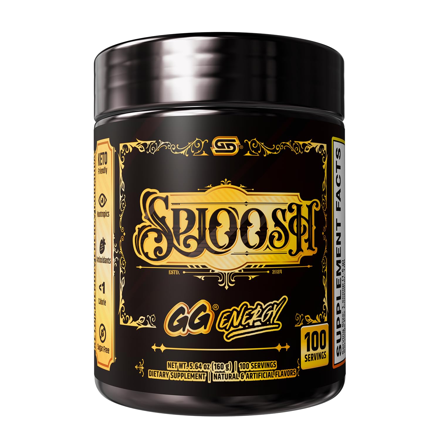 Gamer Supps envase frontal mostrando 100 servicios y sabor coco-mango, práctico y visible