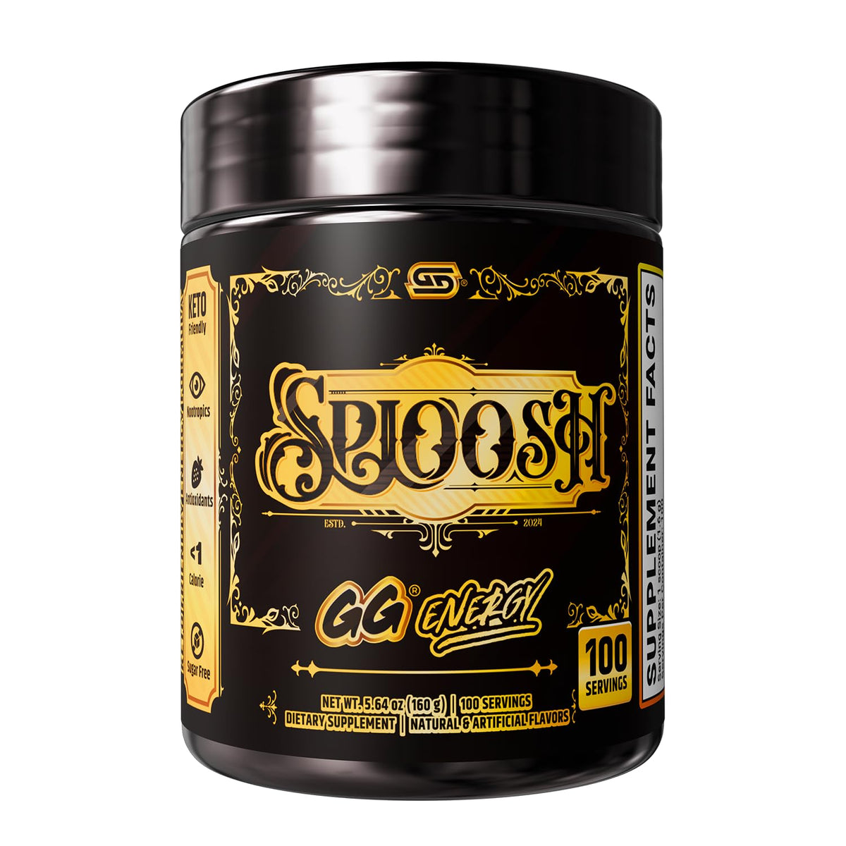 Gamer Supps envase frontal mostrando 100 servicios y sabor coco-mango, práctico y visible