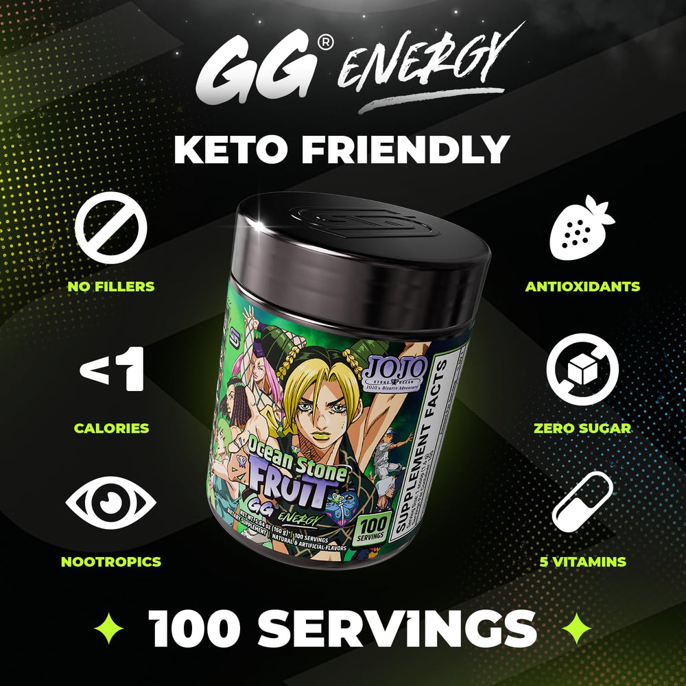 Gamer Supps polvo textura en primer plano con mezcla fácil de disolver
