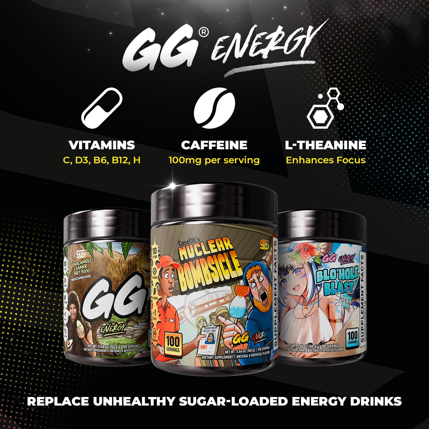 Gamer Supps lata junto a objeto de referencia para apreciar tamaño