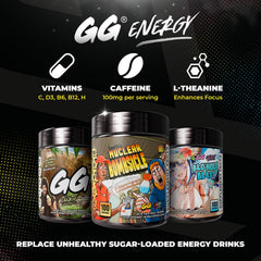 Gamer Supps lata junto a objeto de referencia para apreciar tamaño