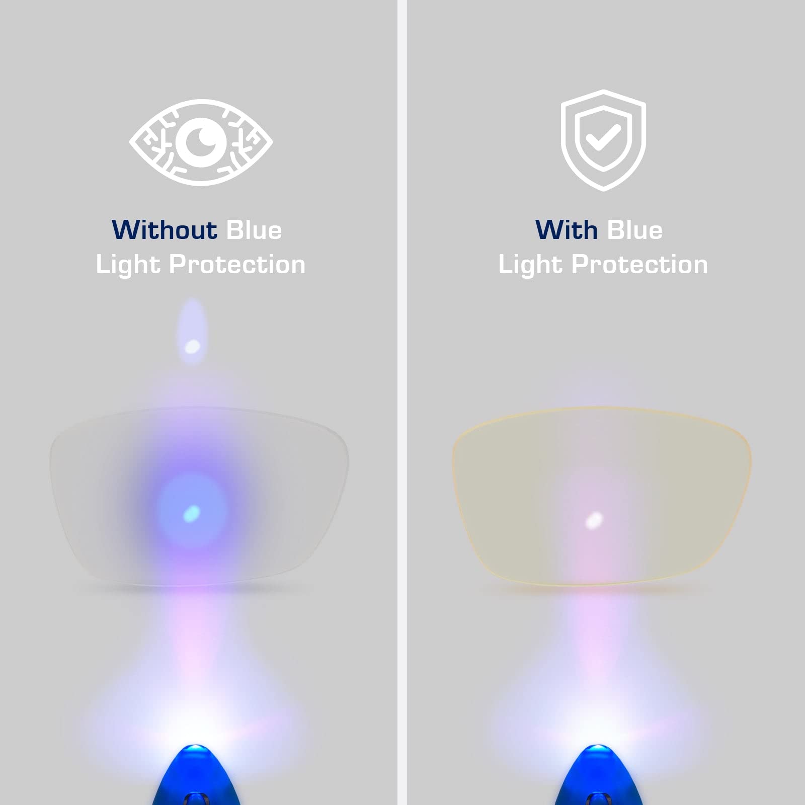 GAMMA RAY OPTICS primer plano de lente ámbar que mejora contraste y reduce brillo