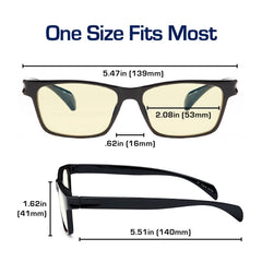 GAMMA RAY OPTICS gafas en uso por gamer para menor fatiga visual en sesiones largas