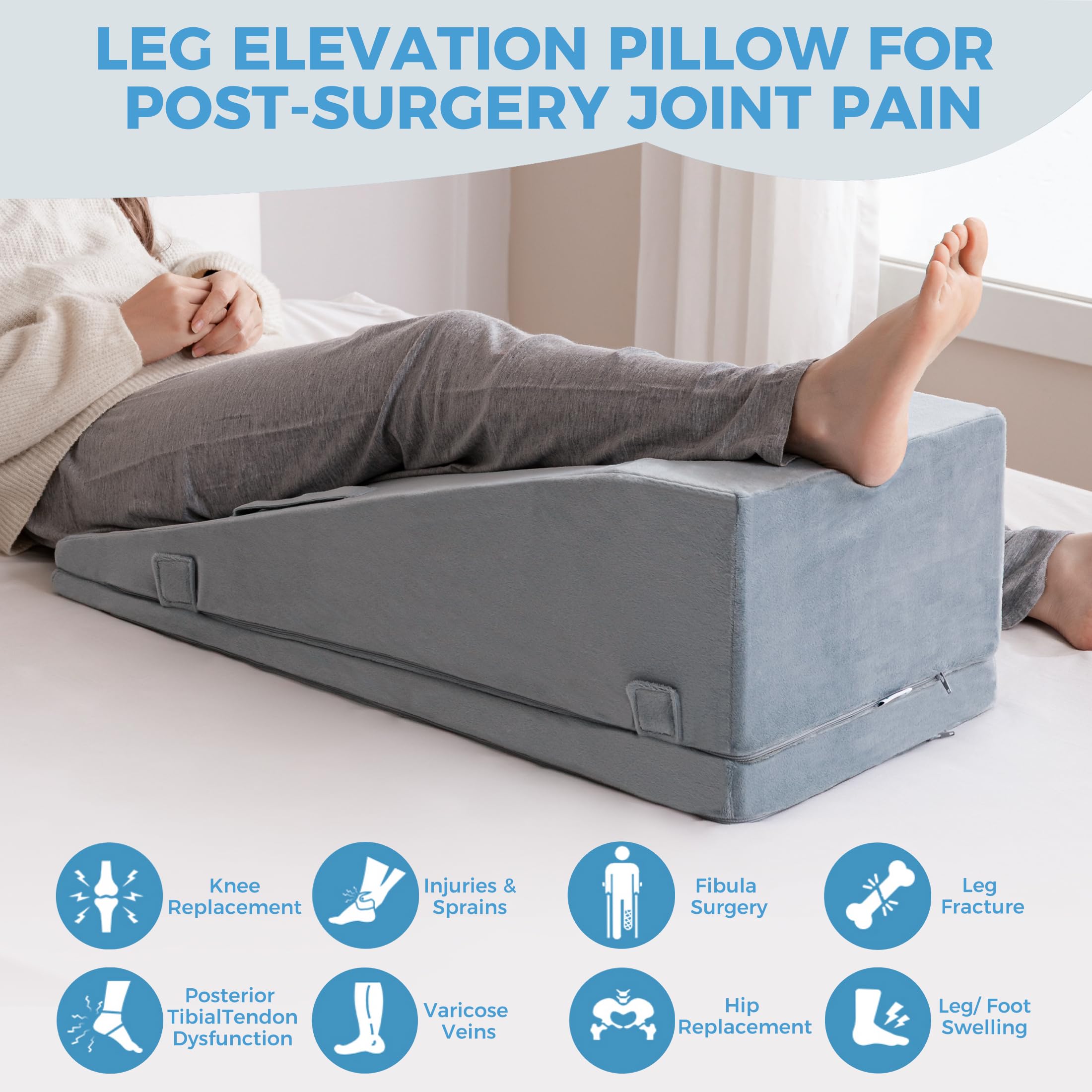 Ganondorf uso en cama elevando la pierna para mejorar circulación