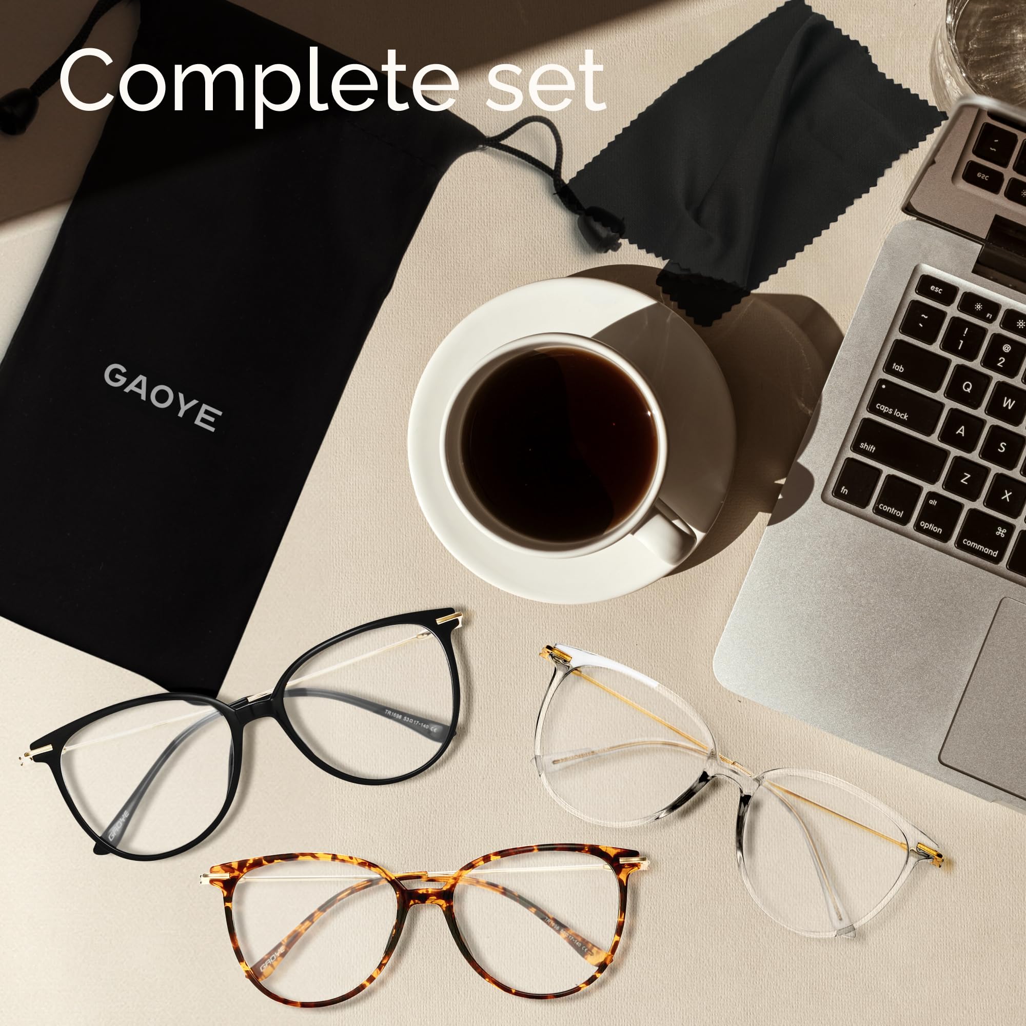 Gaoye gafas sobre escritorio estilo de vida cómodo y moderno
