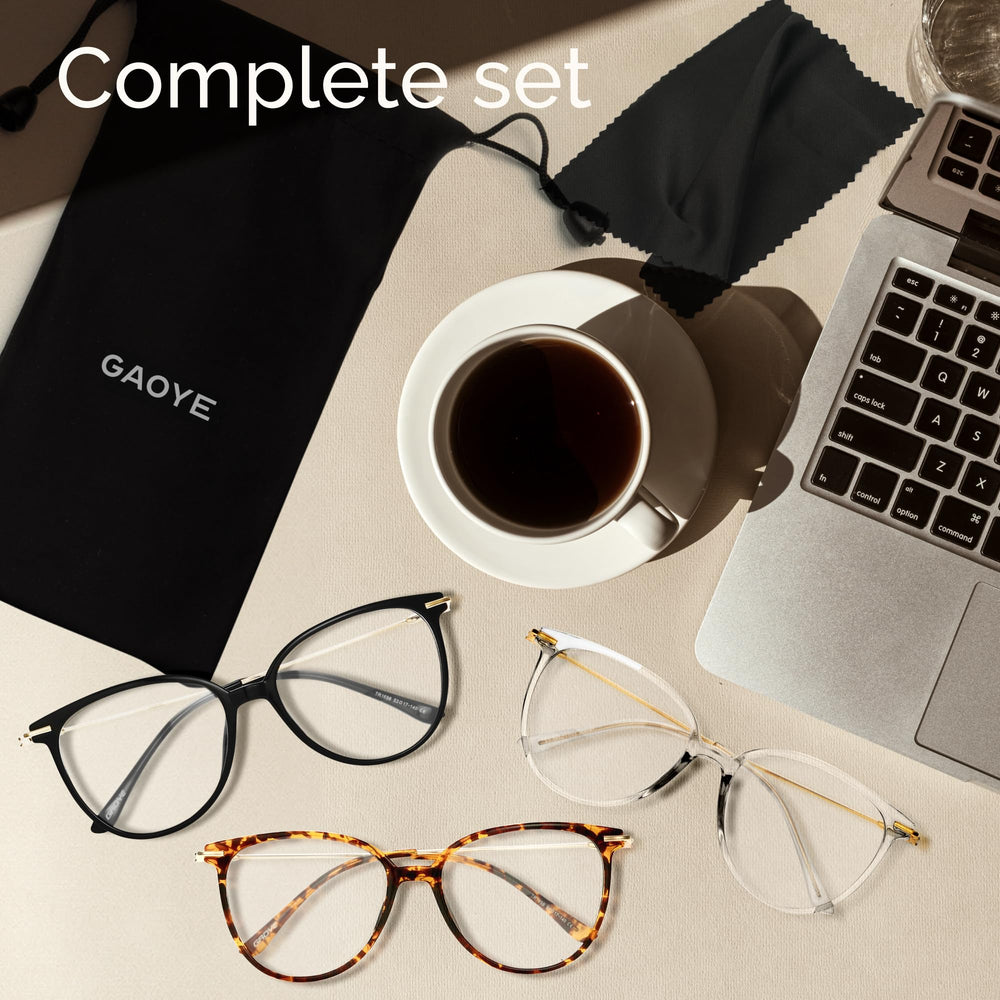 Gaoye gafas sobre escritorio estilo de vida cómodo y moderno