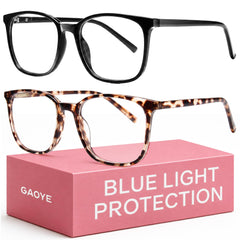Gaoye gafas frontal y estuche mostrando diseño cómodo y protección